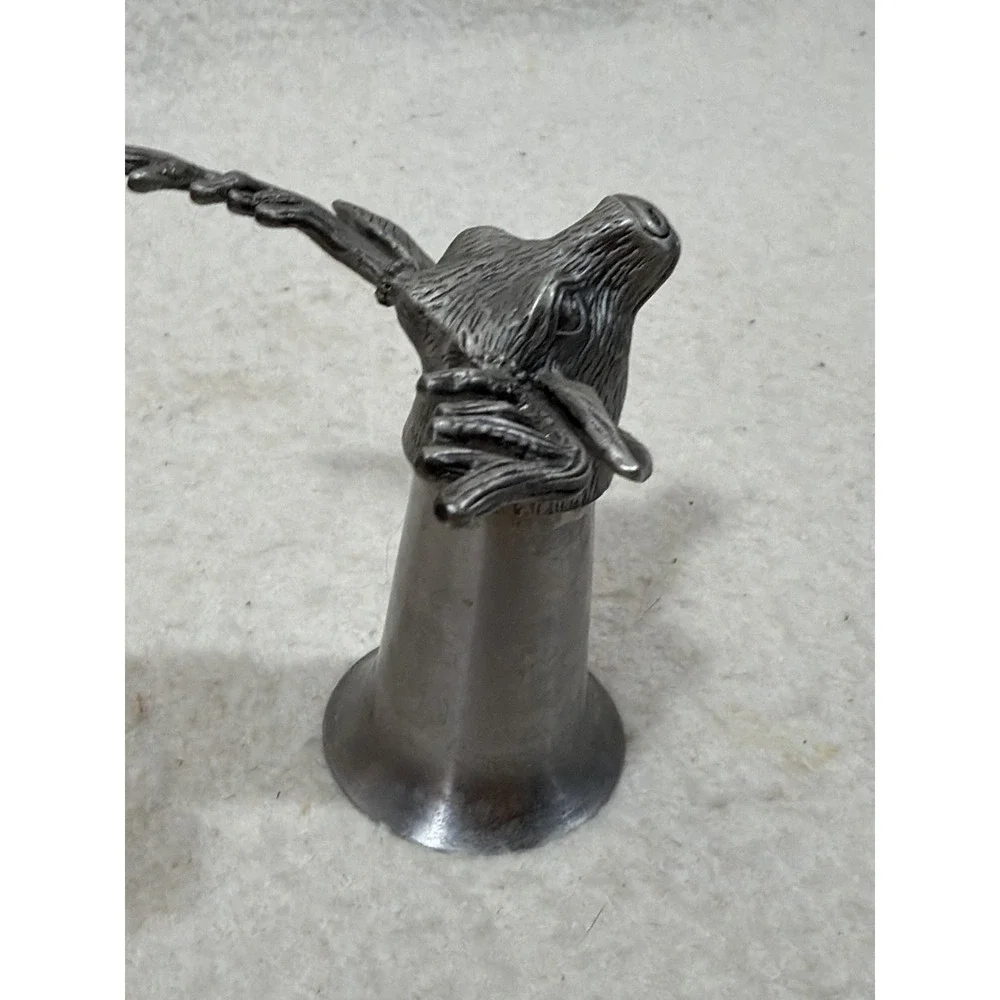 Jagermeister Pewter Stag Deer Head Shot Glass Jigger Rustic Lodge Barware